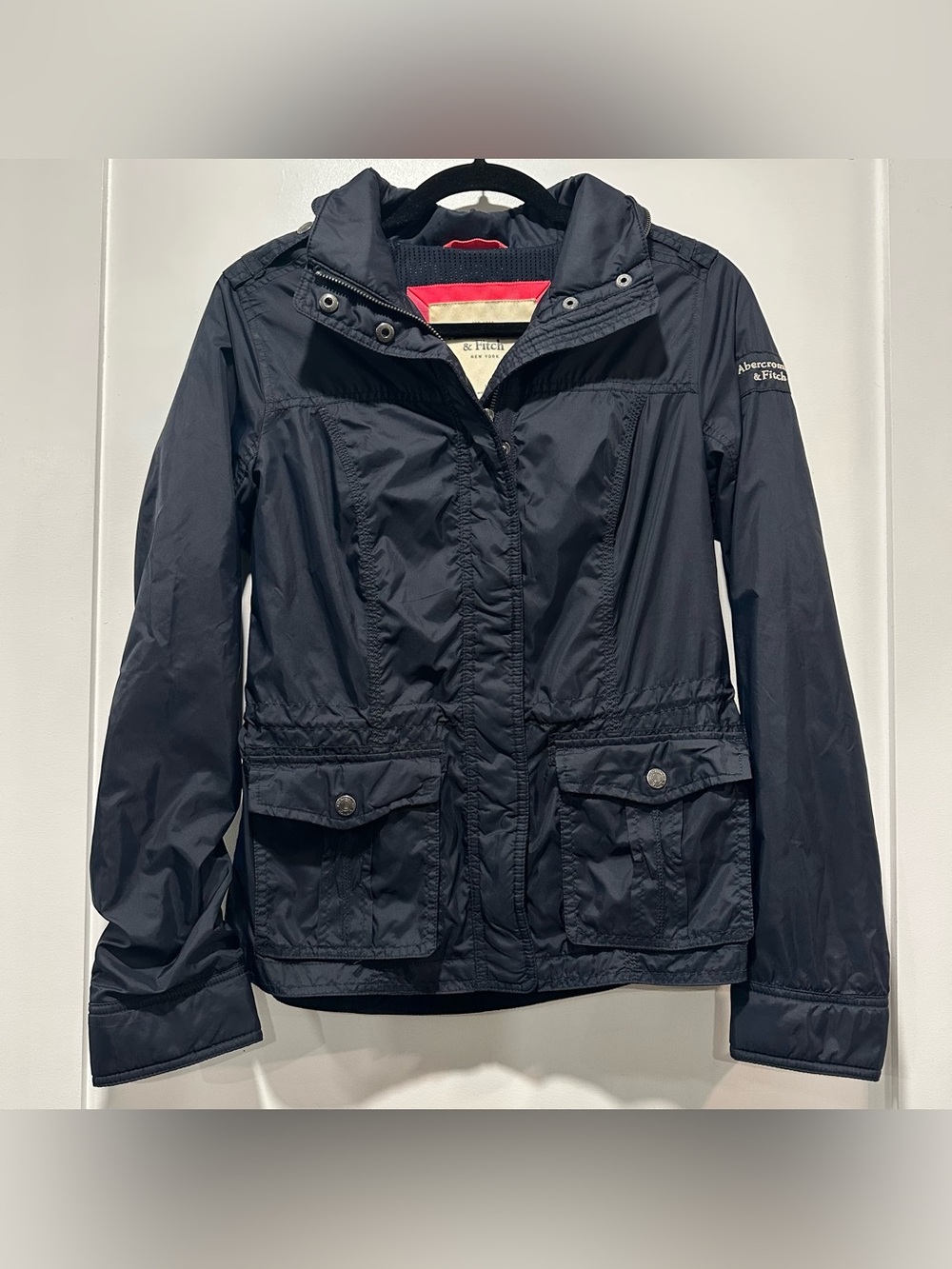 Abercrombie & Fitch Navy Hooded Utility Jacket